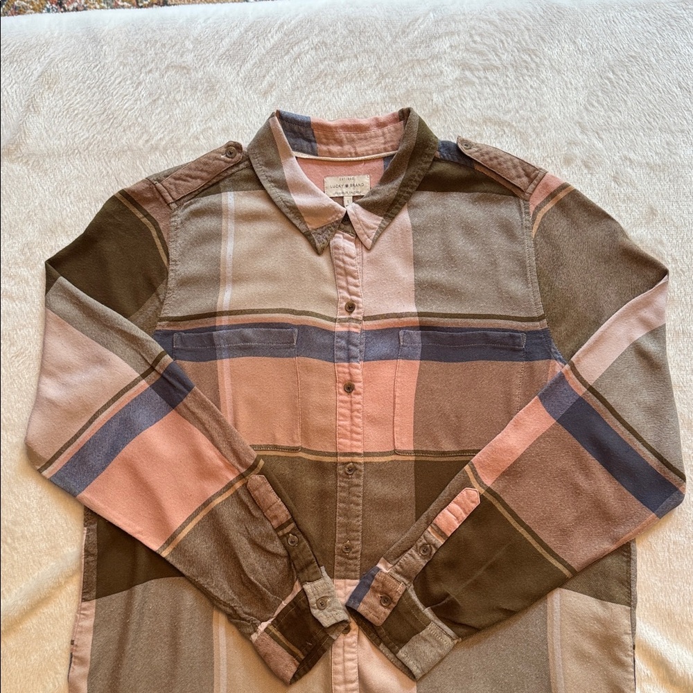 Lucky Brand Multicolor Plaid Shirt, L